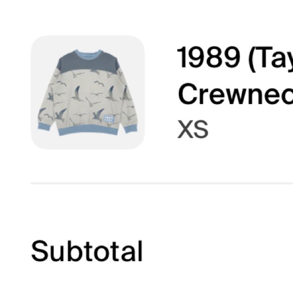 Taylor Swift 1989 (Taylor’s Version) seagull crewneck